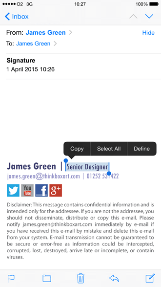 Create An Html Iphone Email Signature Exclaimer